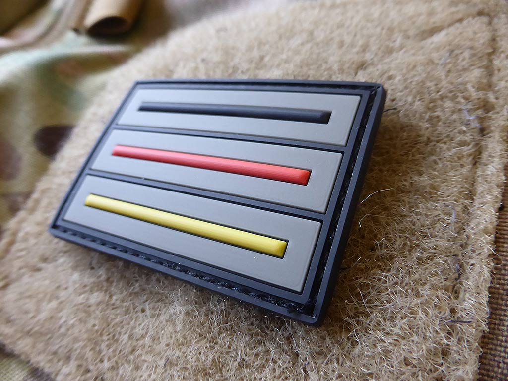 JTG 3 Linien Taktischer Deutschlandflagen Patch, 3c / steingrau oliv / JTG 3D Rubber Patch - Patch Snatched