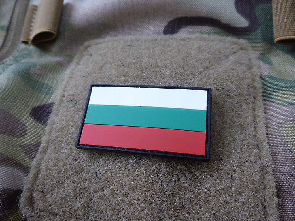 Bulgarischer Flaggen Patch, fullcolor, klein / 3D Rubber Patch - Patch Snatched