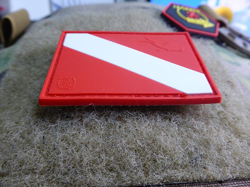 Diver Down Flag Patch, fullcolor / 3D Rubber Patch - Patch Snatched