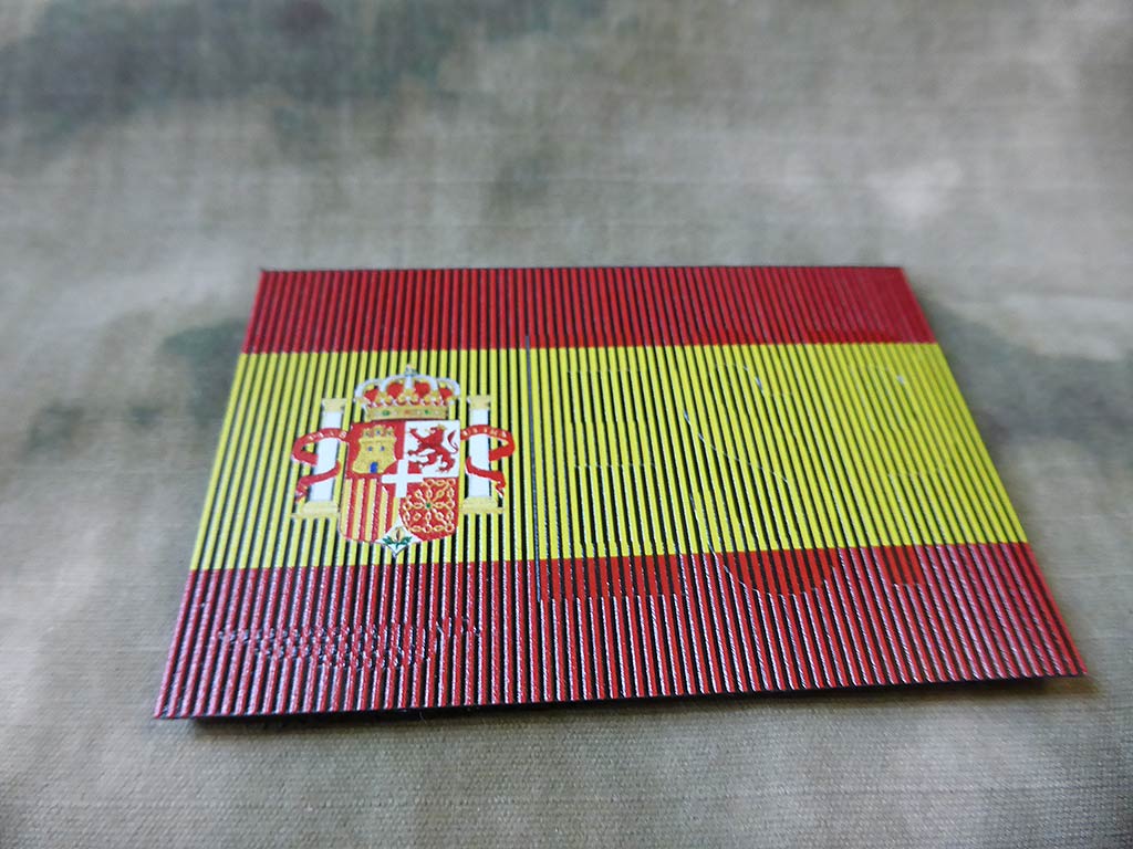 SPAEHER - IR Nationalitätsabzeichen Spanien - IR / Infrarot Patch mit ESP Schriftzug, Vollfarbe - Patch Snatched
