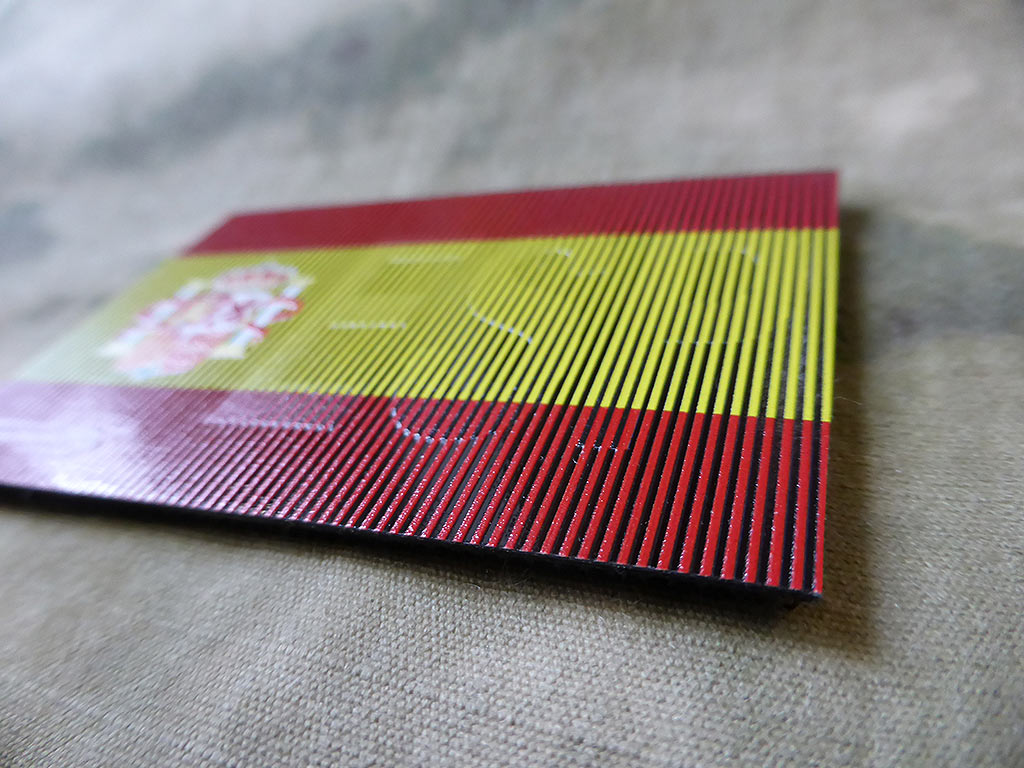 SPAEHER - IR Nationalitätsabzeichen Spanien - IR / Infrarot Patch mit ESP Schriftzug, Vollfarbe - Patch Snatched