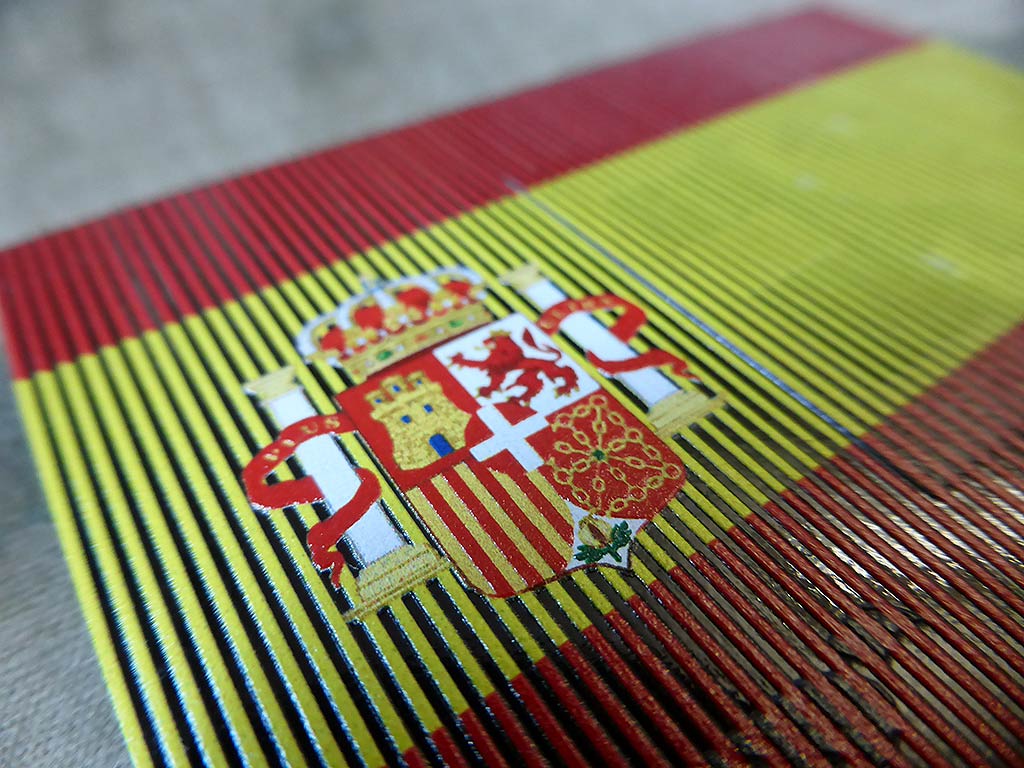 SPAEHER - IR Nationalitätsabzeichen Spanien - IR / Infrarot Patch mit ESP Schriftzug, Vollfarbe - Patch Snatched