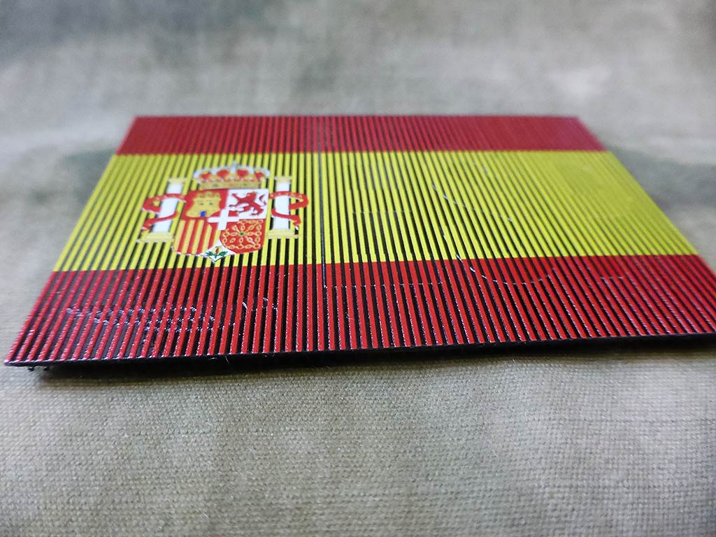 SPAEHER - IR Nationalitätsabzeichen Spanien - IR / Infrarot Patch mit ESP Schriftzug, Vollfarbe - Patch Snatched