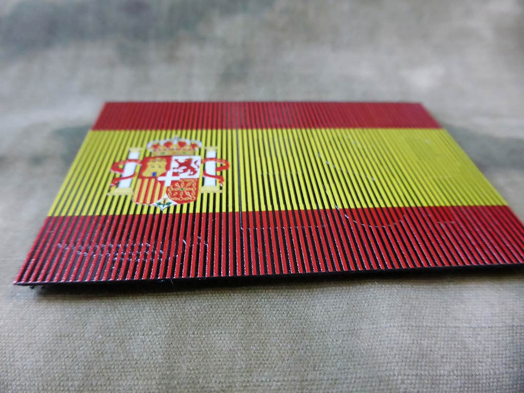 SPAEHER - IR Nationalitätsabzeichen Spanien - IR / Infrarot Patch mit ESP Schriftzug, Vollfarbe - Patch Snatched