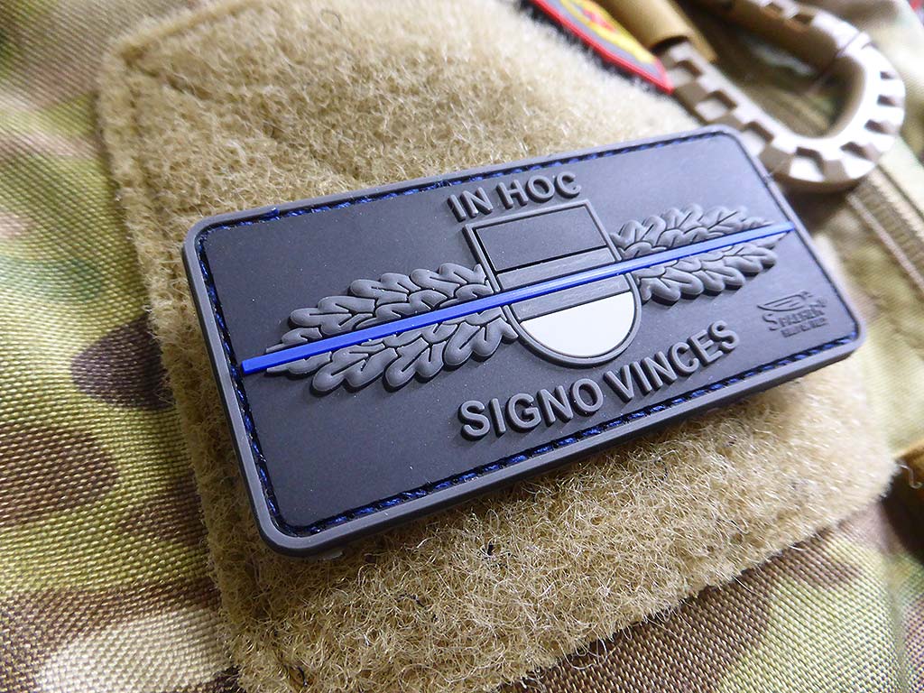 SEK-Patch - in hoc signo vinces - Thin Blue Line, special edition / 3D Rubber Patch - Patch Snatched