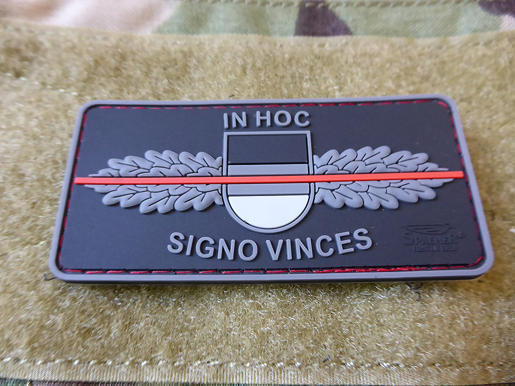 SEK-Patch - in hoc signo vinces - Thin Red Line, special edition / 3D Rubber Patch - Patch Snatched