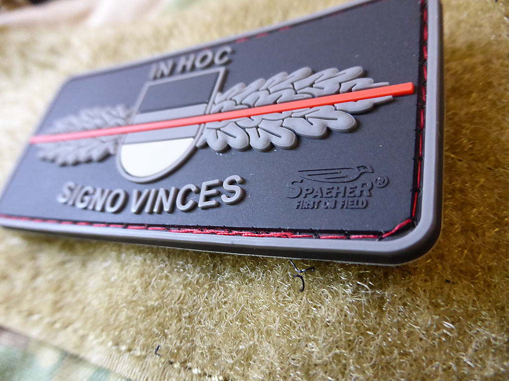 SEK-Patch - in hoc signo vinces - Thin Red Line, special edition / 3D Rubber Patch - Patch Snatched