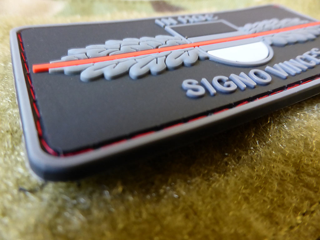 SEK-Patch - in hoc signo vinces - Thin Red Line, special edition / 3D Rubber Patch - Patch Snatched
