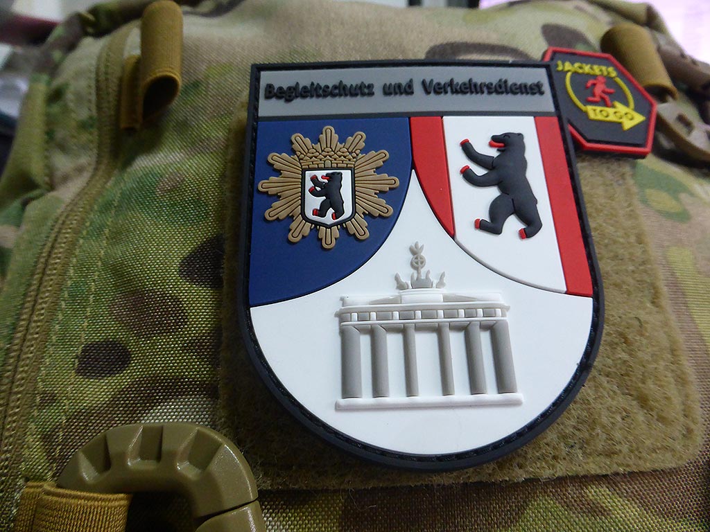Ärmelabzeichen Begleitschutz und Verkehrsdienst, fullcolor / 3D Rubber Patch - Patch Snatched