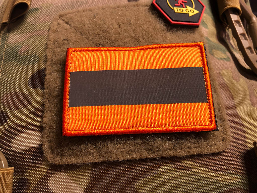 Reflektorpatch, SignalOrange 80 x 50mm, mit Klettrückseite - Patch Snatched