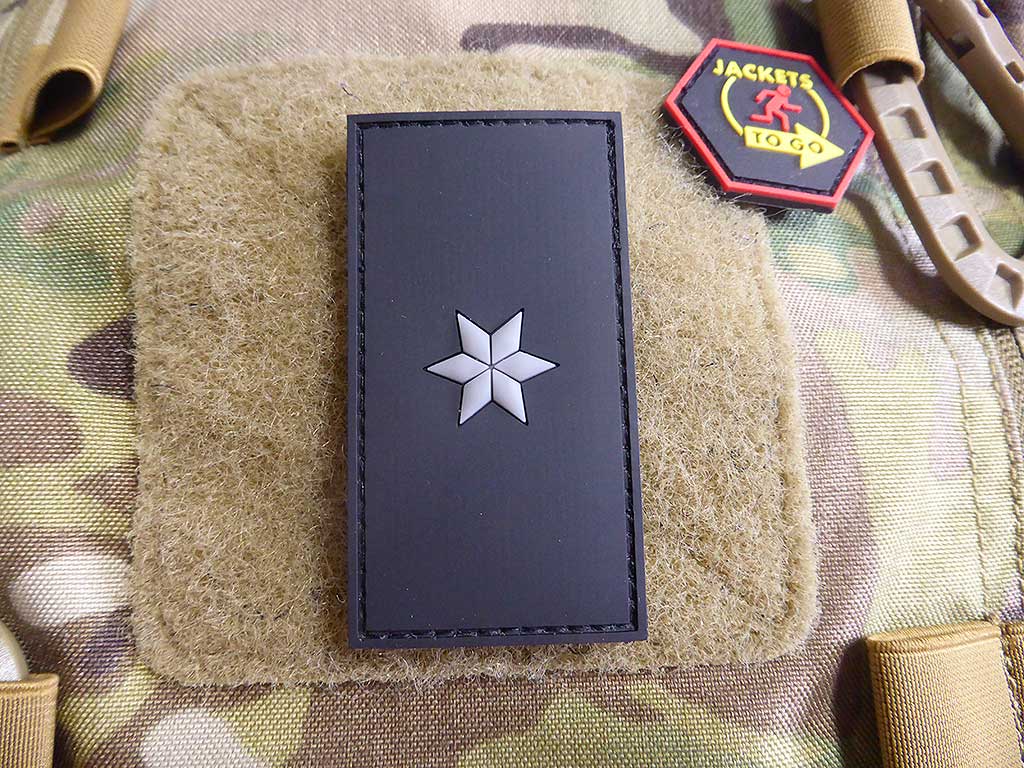 Dienstgradabzeichen - Polizeikommissar (PK) - Patch, schwarz / 3D Rubber patch - Patch Snatched