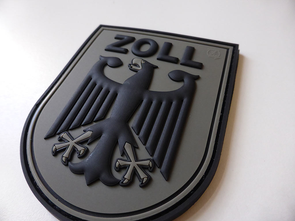 ZOLL Ärmelabzeichen, steingrau-oliv, / 3D Rubber Patch - Patch Snatched