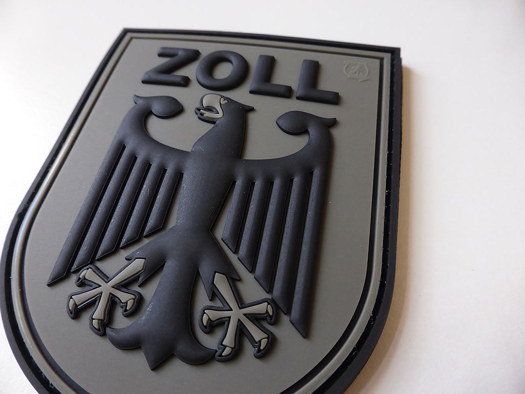 ZOLL Ärmelabzeichen, steingrau-oliv, / 3D Rubber Patch - Patch Snatched