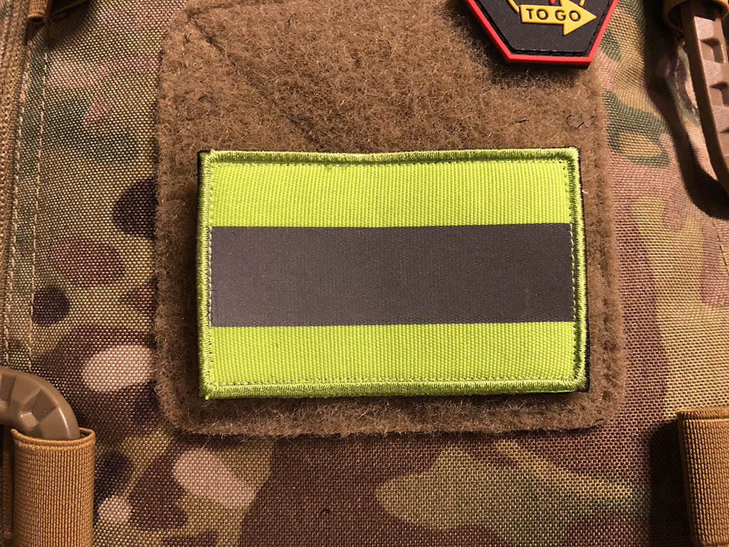 Reflektorpatch, SignalGelb 80 x 50mm, mit Klettrückseite - Patch Snatched