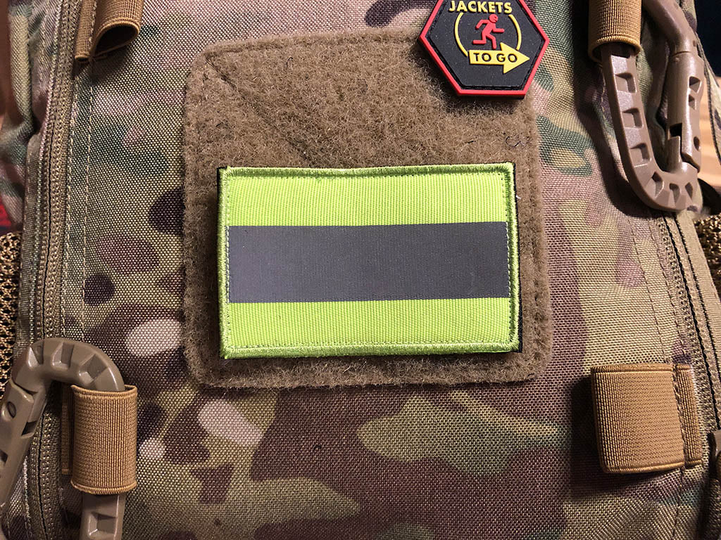 Reflektorpatch, SignalGelb 80 x 50mm, mit Klettrückseite - Patch Snatched