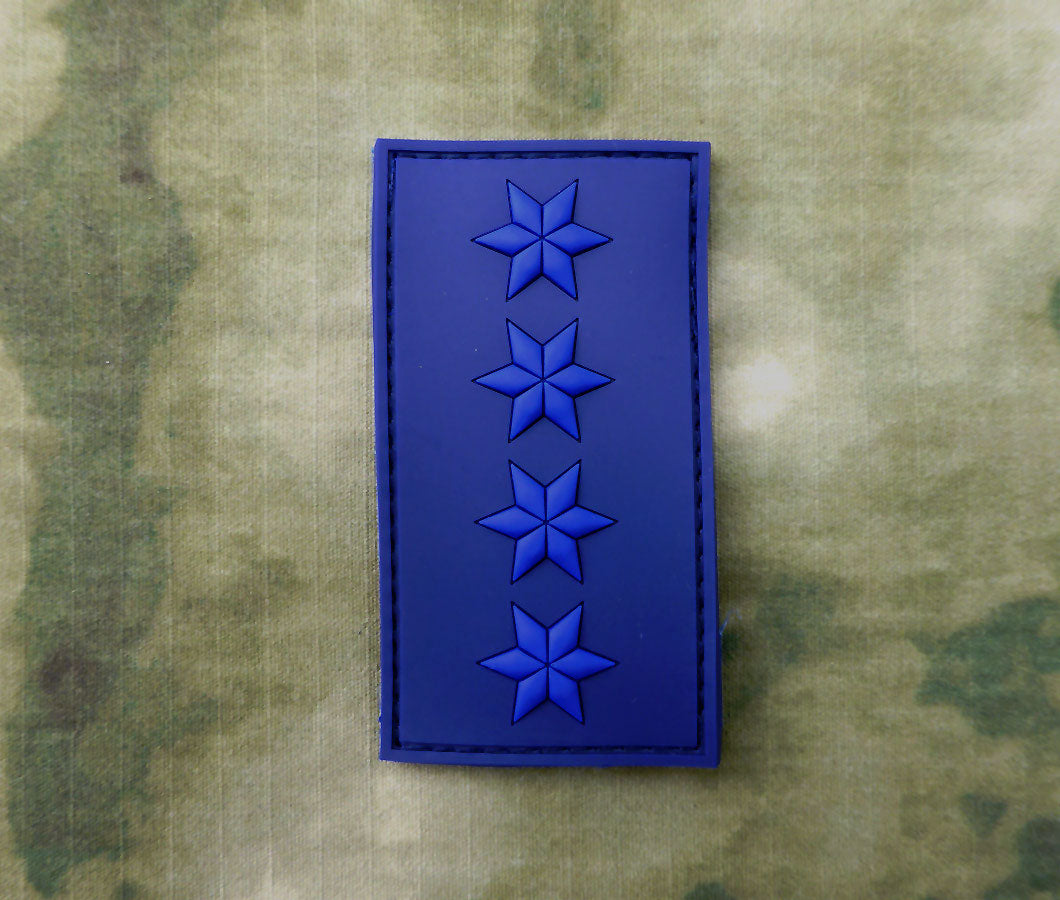 Rank badge - police chief (PHM) - patch, police blue / 3D rubber patch - Patch Snatched
