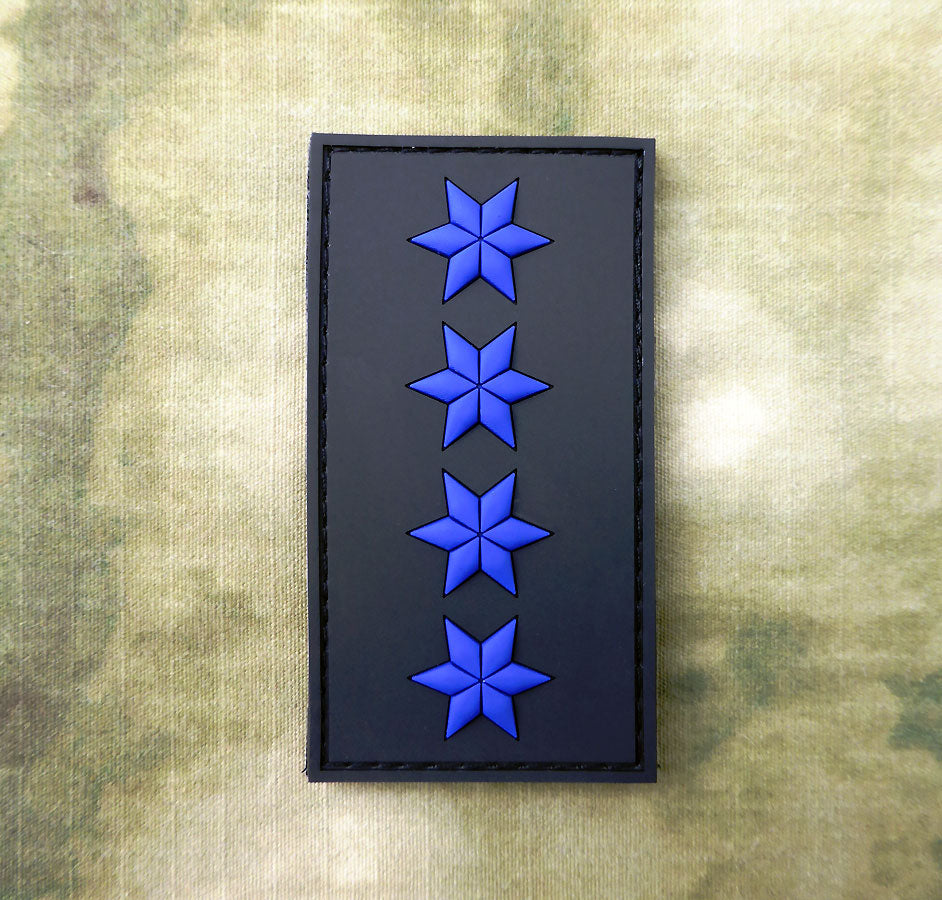 Dienstgradabzeichen - Polizeihauptmeister (PHM) - Patch, schwarz / 3D Rubber patch - Patch Snatched