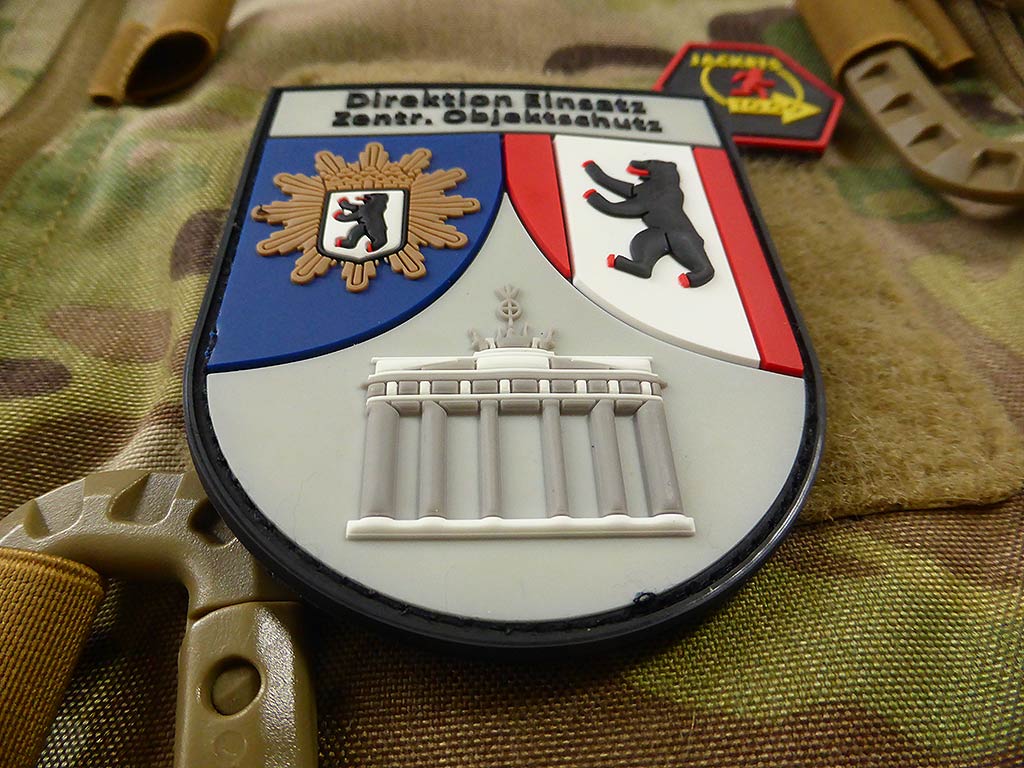 Ärmelabzeichen Direktion Einsatz Zentr. Objektschutz, fullcolor / 3D Rubber Patch - Patch Snatched