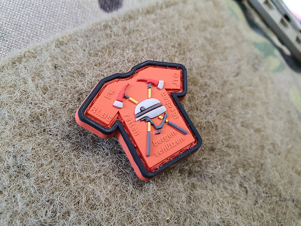 micro Feuerwehr Shirt Patch, 3D Rubber Patch - Patch Snatched