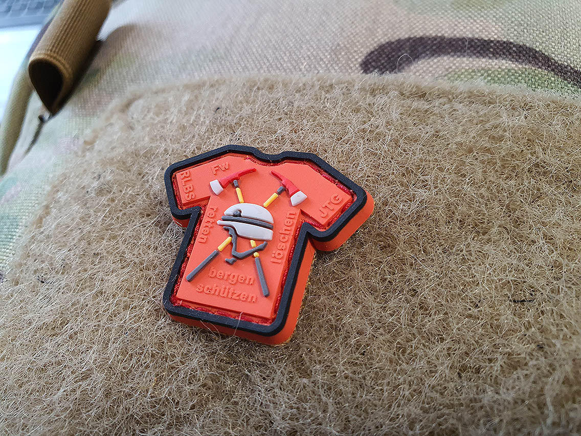 micro Feuerwehr Shirt Patch, 3D Rubber Patch - Patch Snatched