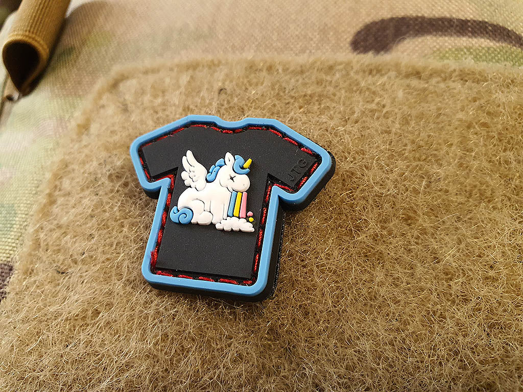micro Berauschtes Einhorn / Drunk Unicorn Shirt Patch, 3D Rubber Patch - Patch Snatched