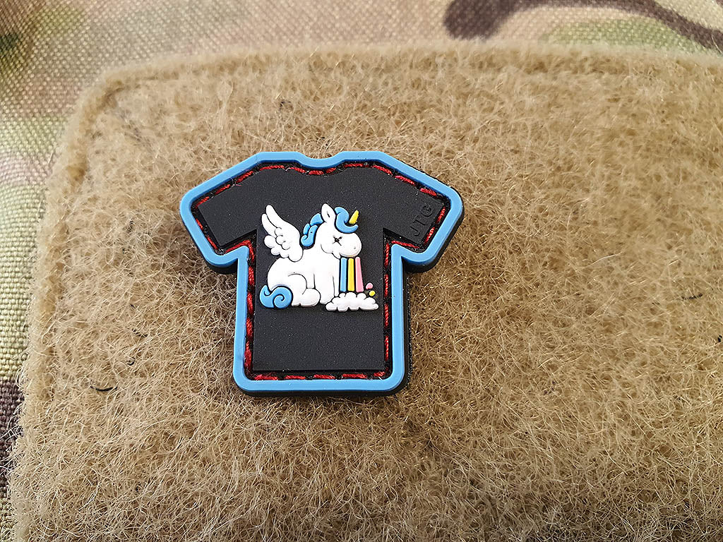 micro Berauschtes Einhorn / Drunk Unicorn Shirt Patch, 3D Rubber Patch - Patch Snatched