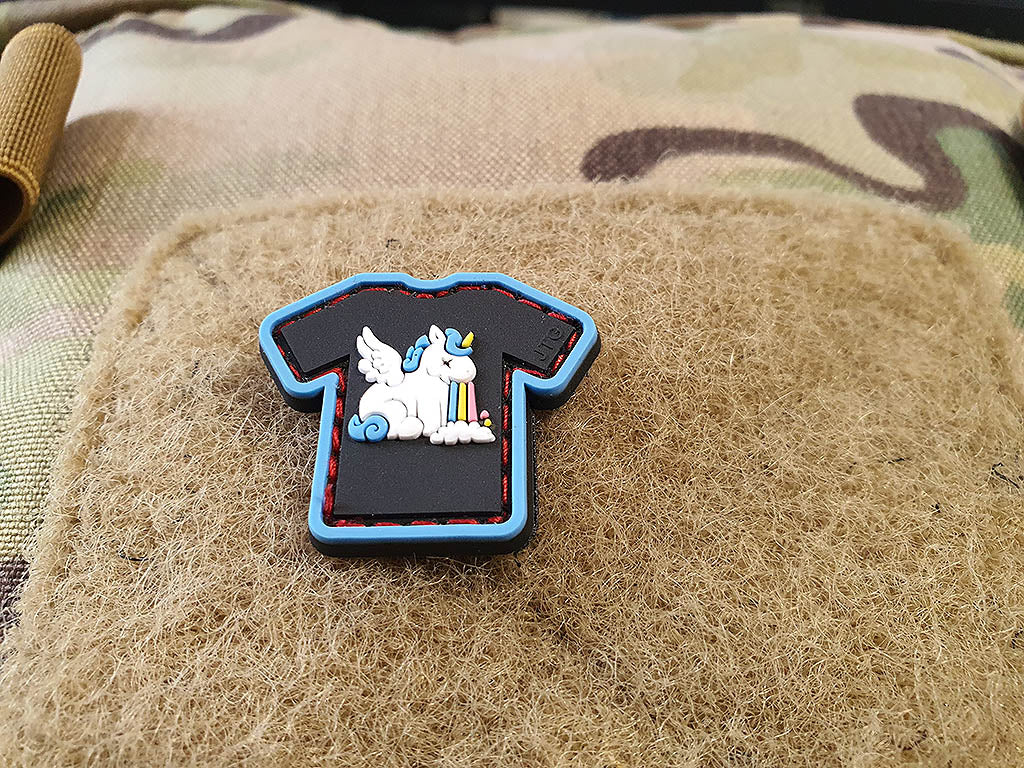 micro Berauschtes Einhorn / Drunk Unicorn Shirt Patch, 3D Rubber Patch - Patch Snatched