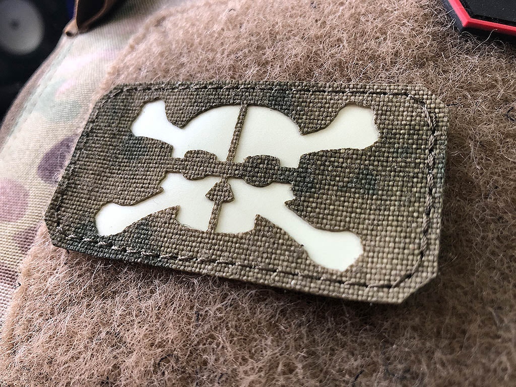 SNIPER SKULL, GID Lasercut Patch, Atacs FG - Patch Snatched
