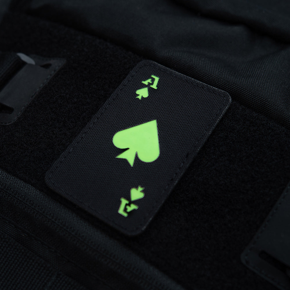 Ace of Spades Lasercut Patch, black, gid afterglow, Cordura Lasercut - Patch Snatched