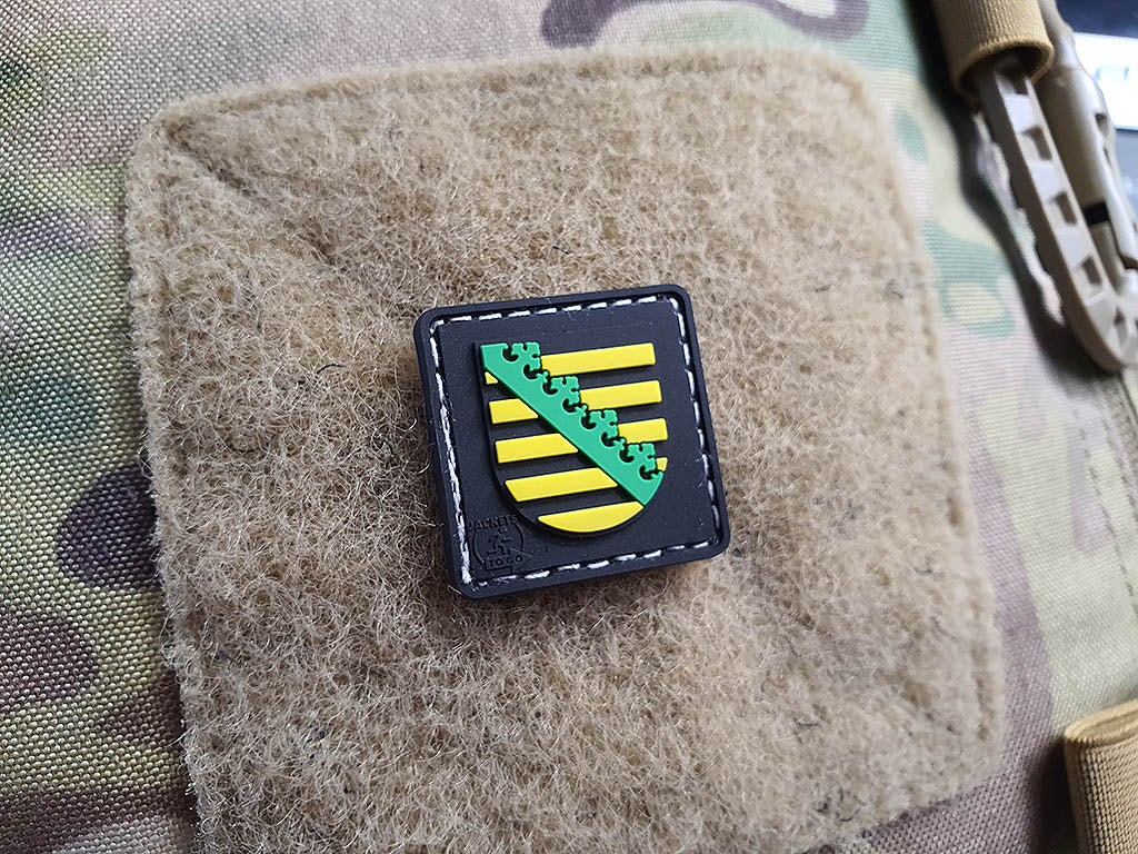 Wappen Sachsen, 30mm Patch / 3D Rubber Patch - Patch Snatched