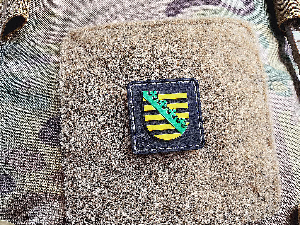 Wappen Sachsen, 30mm Patch / 3D Rubber Patch - Patch Snatched