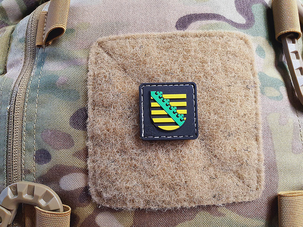 Wappen Sachsen, 30mm Patch / 3D Rubber Patch - Patch Snatched