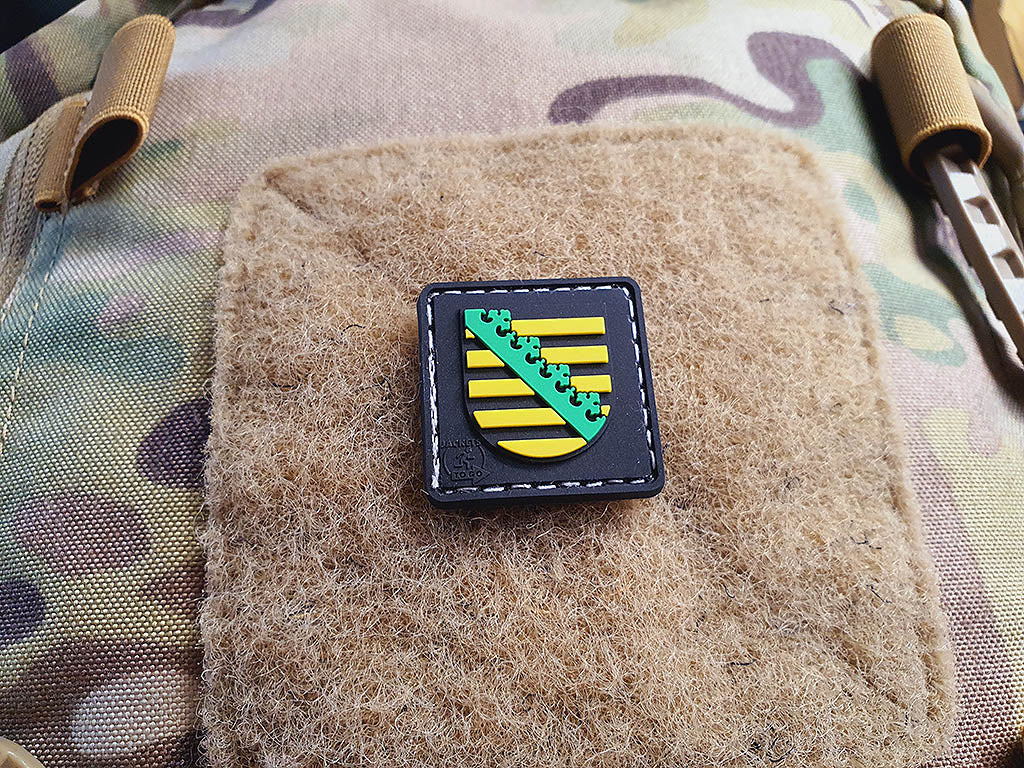 Wappen Sachsen, 30mm Patch / 3D Rubber Patch - Patch Snatched