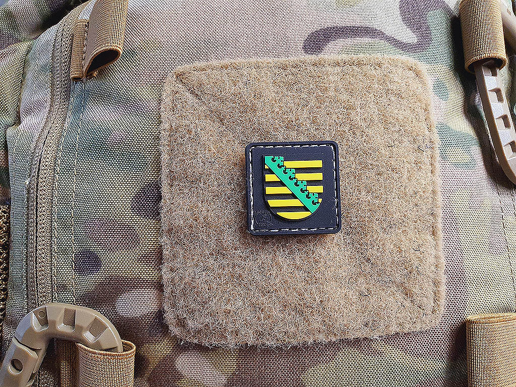 Wappen Sachsen, 30mm Patch / 3D Rubber Patch - Patch Snatched