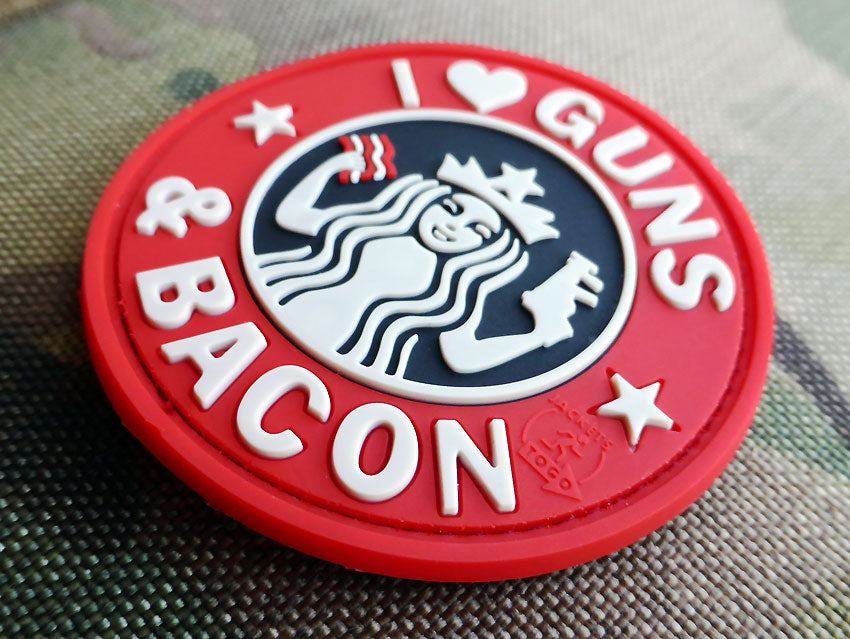 Guns and Bacon Patch, fullcolor / 3D Rubber patch - Patch Snatched