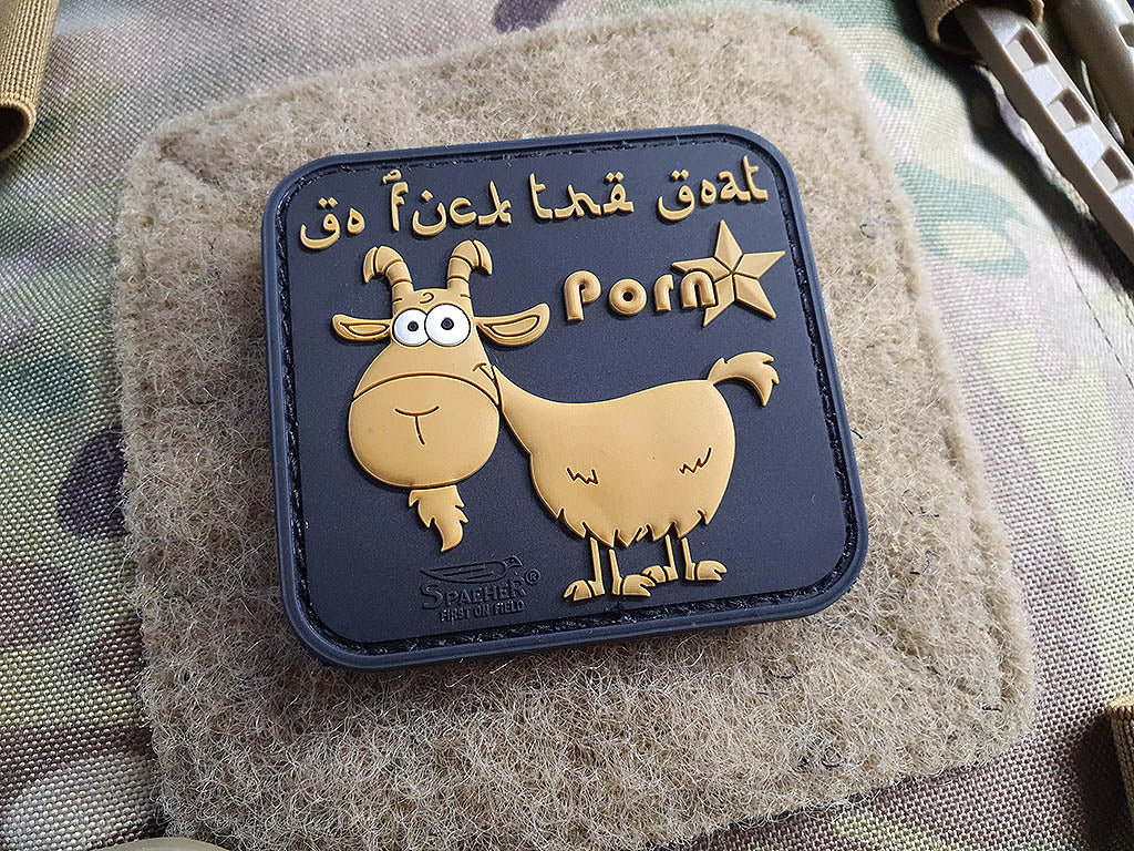 GOAT Patch, Tan / 3D Rubber Patch - Patch Snatched