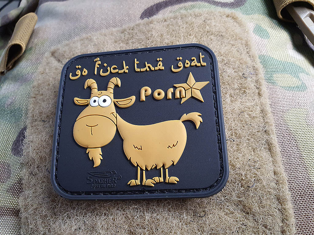GOAT Patch, Tan / 3D Rubber Patch - Patch Snatched