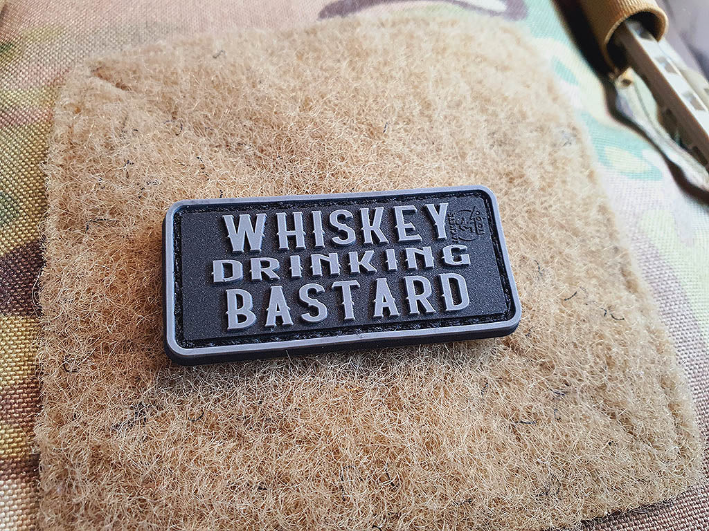 WHISKEY DRINKING BASTARD Patch small, blackops / 3D Rubber Patch