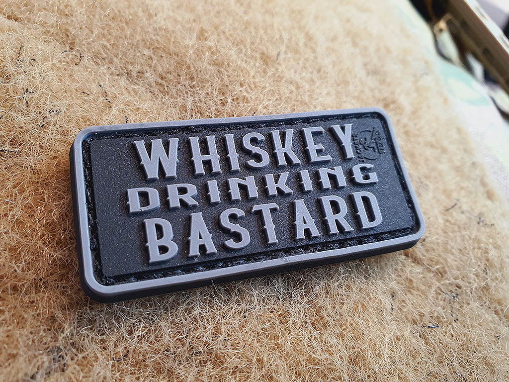 WHISKEY DRINKING BASTARD Patch small, blackops / 3D Rubber Patch