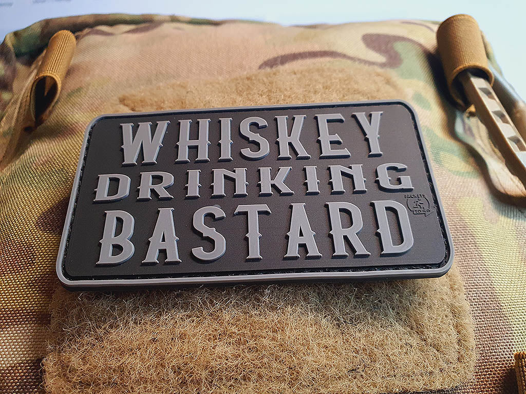 JTG WHISKEY DRINKING BASTARD Patch, blackops, JTG 3D Rubber Patch