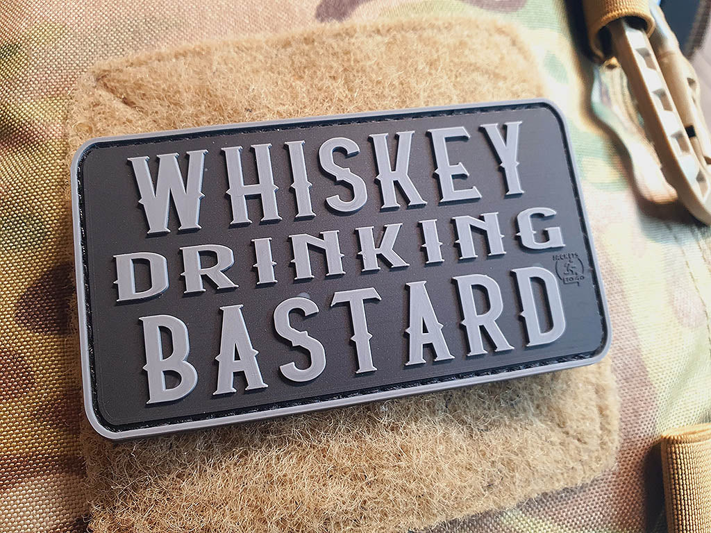 JTG WHISKEY DRINKING BASTARD Patch, blackops, JTG 3D Rubber Patch