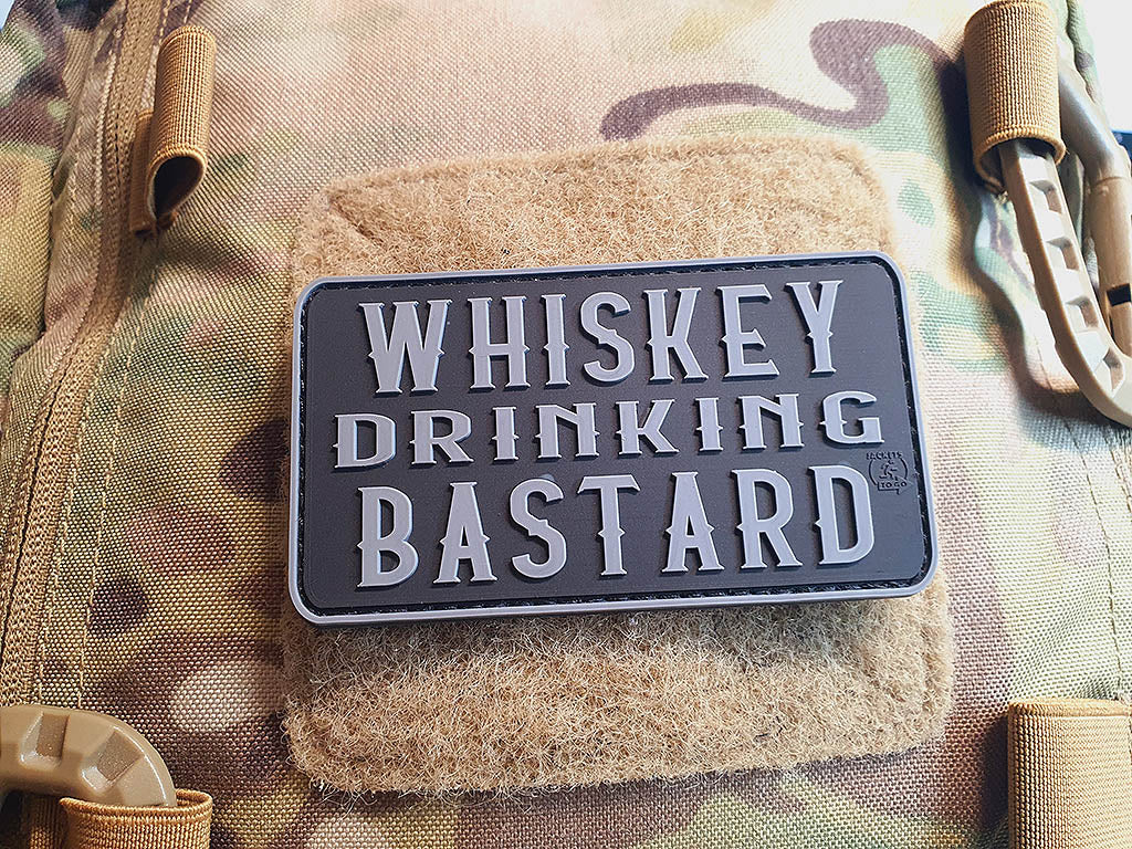 JTG WHISKEY DRINKING BASTARD Patch, blackops, JTG 3D Rubber Patch