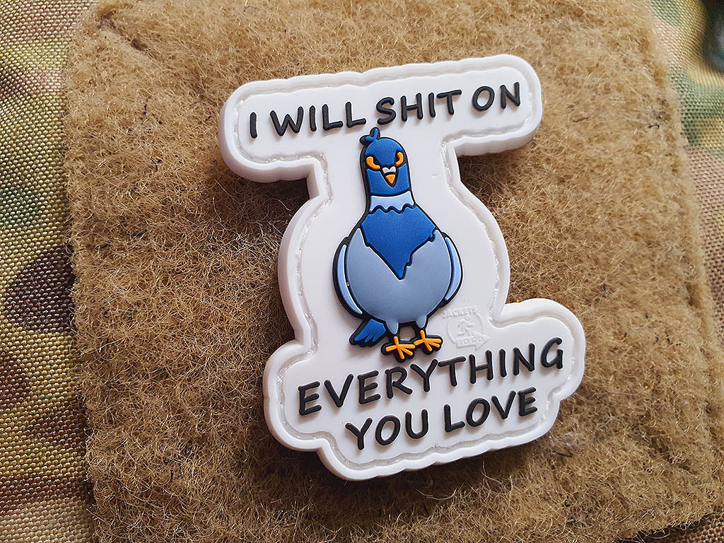 Dove shit on Patch, fullcolor, 3D Rubber Patch