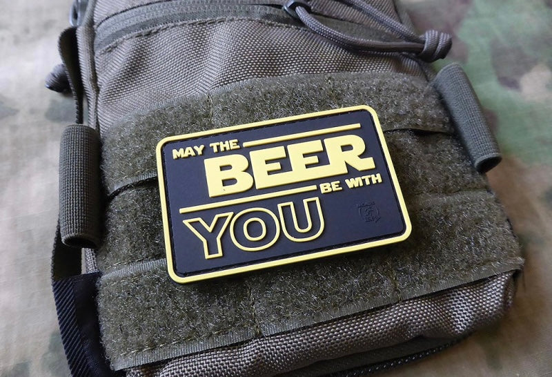 May The BEER Be With YOU Patch, fullcolor / 3D Rubber Patch