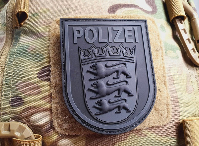 Ärmelabzeichen - Polizei Baden-Württemberg - Patch, blackops / 3D Rubber patch