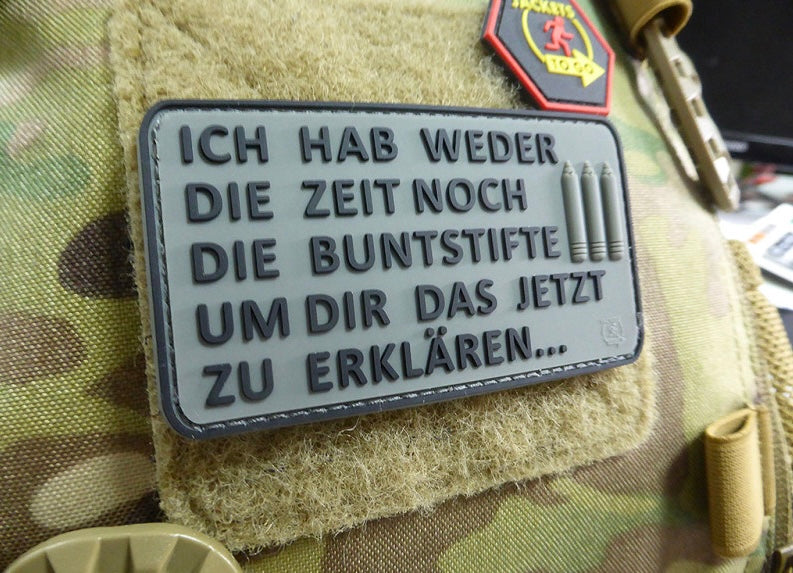 Buntstifte Patch, steingrau-oliv-black/ 3D Rubber Patch