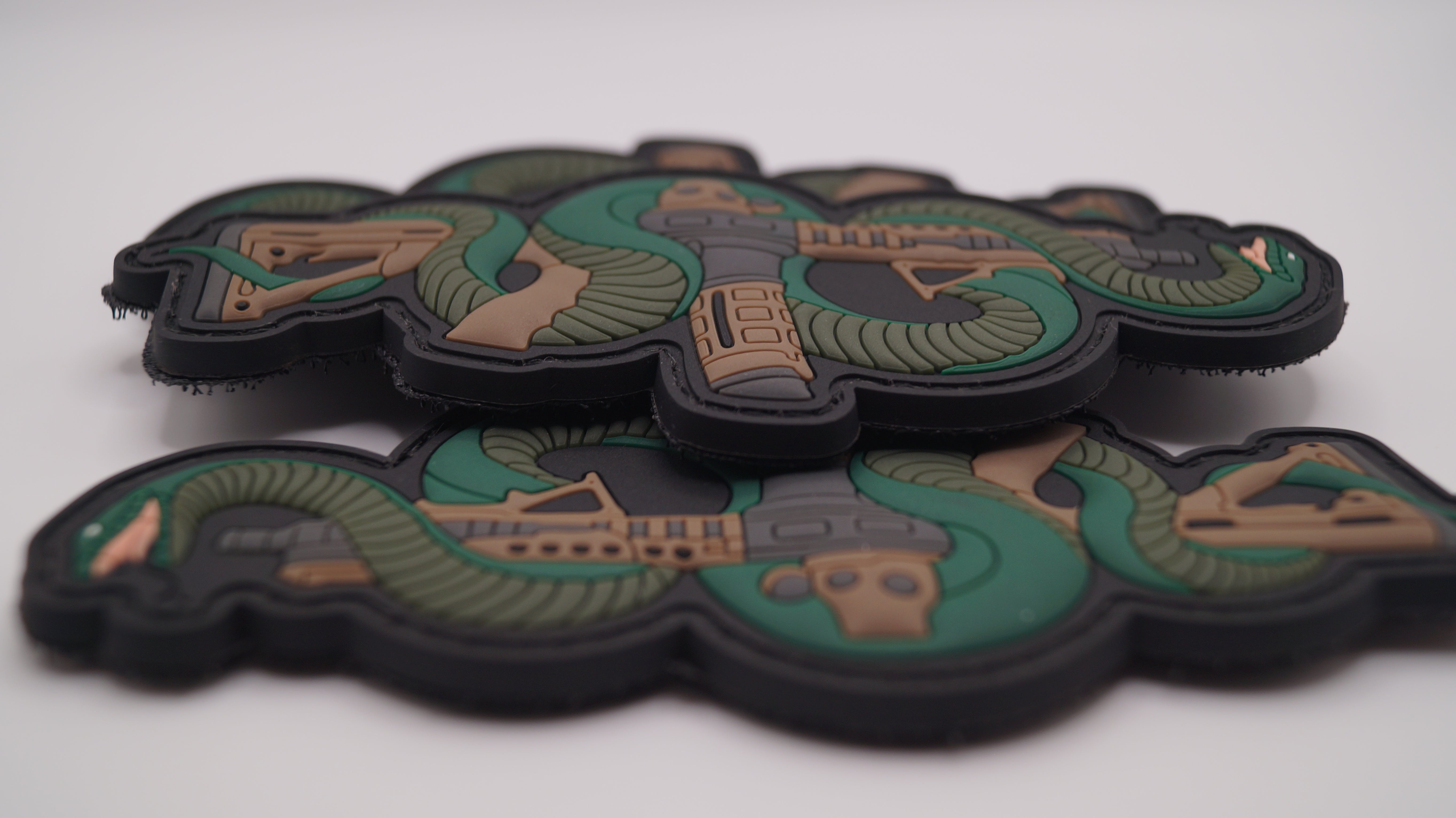 Guns & Snake 3D Rubber Patch Fullcolor – Taktischer Klett-Patch - Patch Snatched