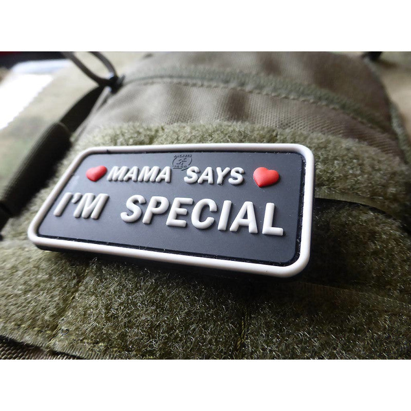 MAMA SAYS - I´M SPECIAL Patch, swat, 3D Rubber Patch