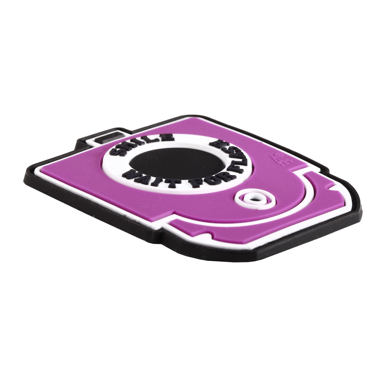 Smile and Wait for Flash Rubber Patch - pink
