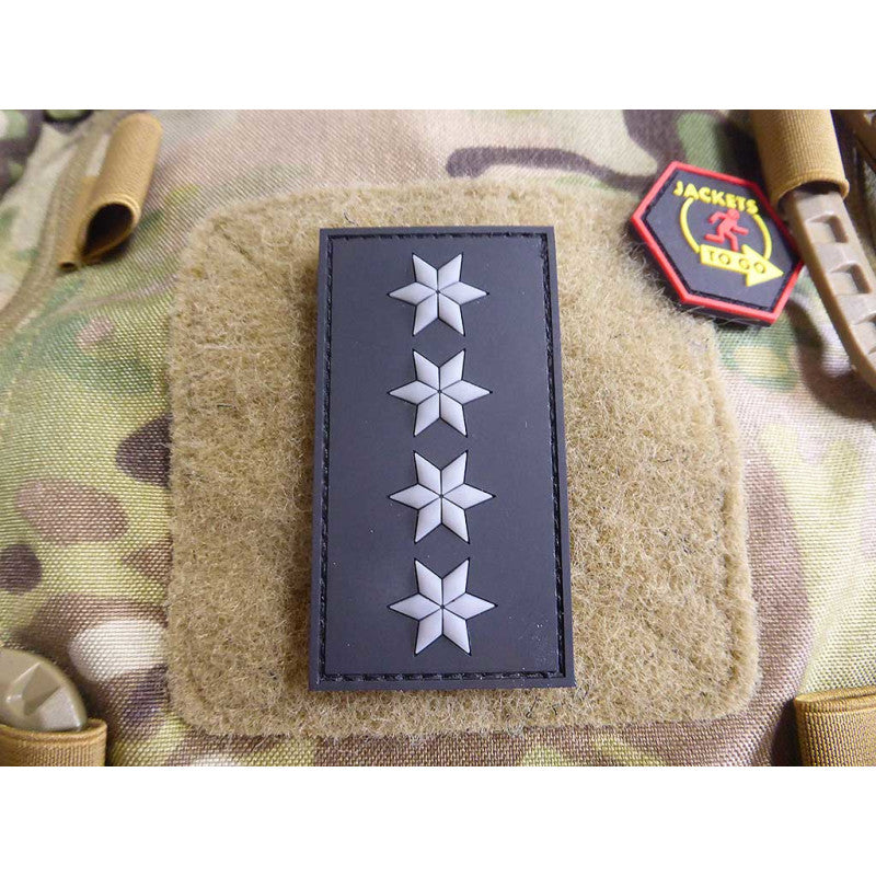 Dienstgradabzeichen - Polizeihauptkommissar (PHK) (A12) - Patch, schwarz / 3D Rubber patch